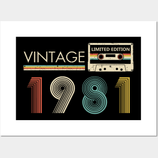 Vintage 1981 Limited Edition Cassette 43rd Birthday Posters and Art